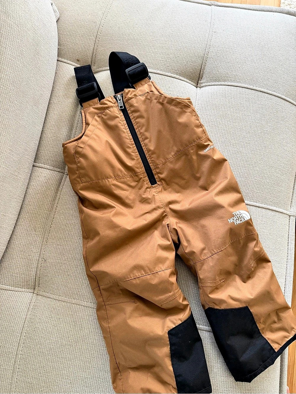 The North Face Kids' Freedom Insulated Bibs Snow Bib Overalls Brown & Black